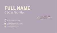 Beauty Pastel Wordmark Business Card Image Preview