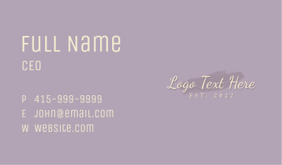 Beauty Pastel Wordmark Business Card Image Preview