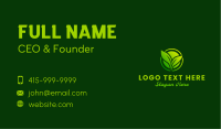 Green Plant Leaves Business Card Design