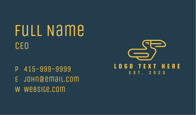 Corporate Toucan Mascot  Business Card