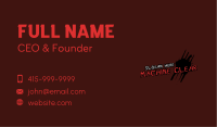 Claw Mark Scratch Wordmark Business Card Image Preview