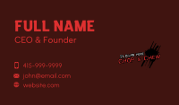 Claw Mark Scratch Wordmark Business Card Image Preview