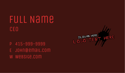 Claw Mark Scratch Wordmark Business Card Image Preview