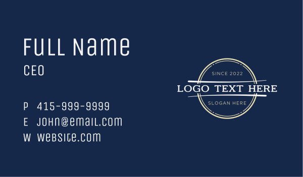 Classic Cafe Business Wordmark Business Card Design Image Preview