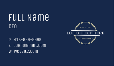 Classic Cafe Business Wordmark Business Card Image Preview