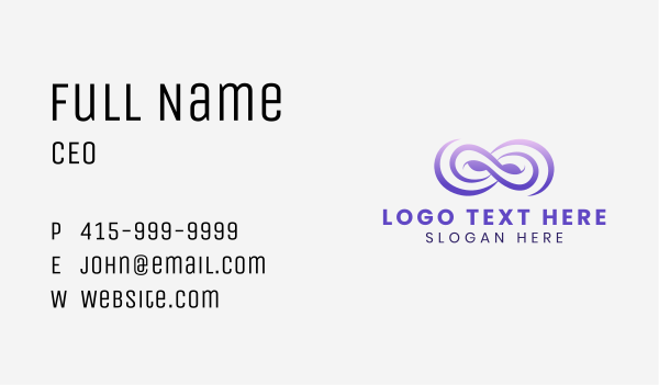 Abstract Loop Symbol Business Card Design Image Preview