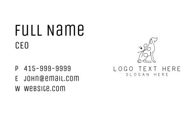 Pet Dog Grooming Business Card Image Preview