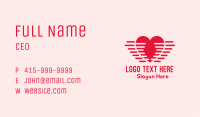 Lovely Heart Wings Business Card Image Preview