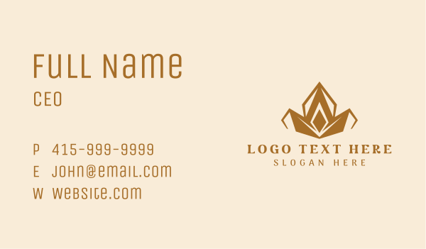 Gold Jewel Crown  Business Card Design Image Preview