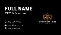 University Column Wreath Business Card Preview