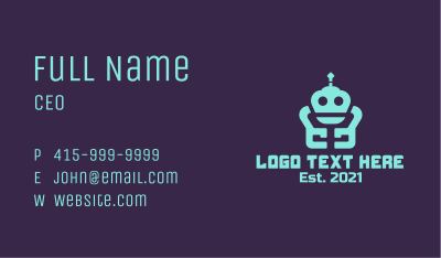 Repair Robot Business Card Image Preview
