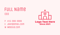 Red Heart Hospital Business Card Image Preview