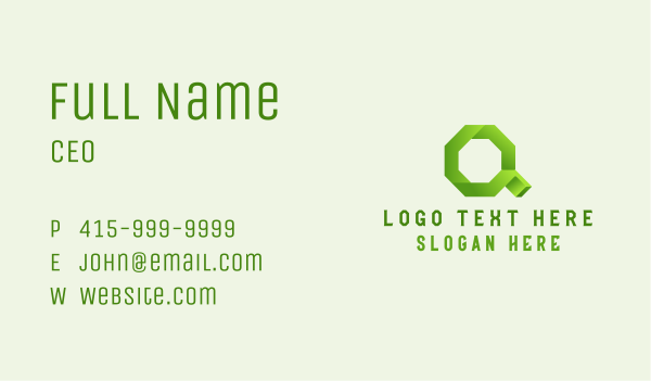Octagon Digital Software Business Card Design Image Preview