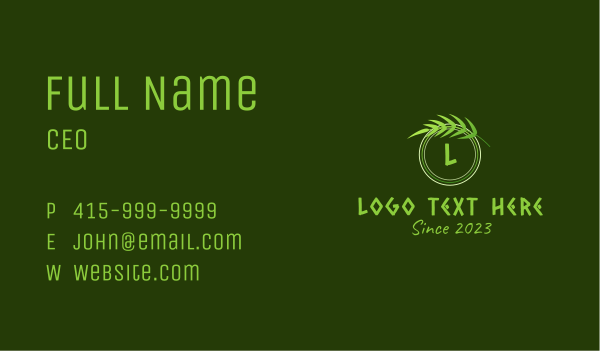 Outdoor Nature Letter  Business Card Design Image Preview