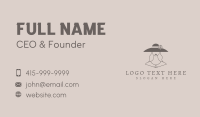 Vintage Fashion Hat Lady Business Card Preview