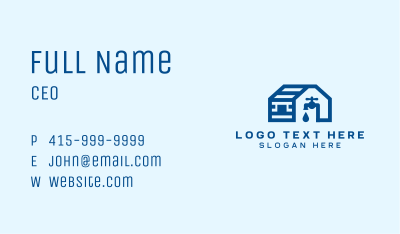 Faucet House Plumbing Business Card Image Preview