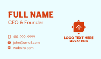 Orange House Arrow Business Card Design