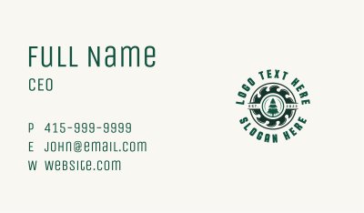 Saw Tree Cutter Business Card Image Preview