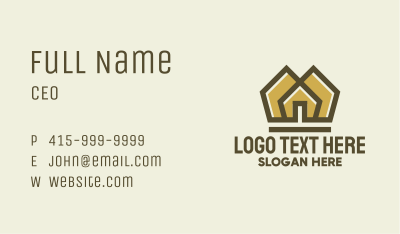 Gold Village Business Card Image Preview