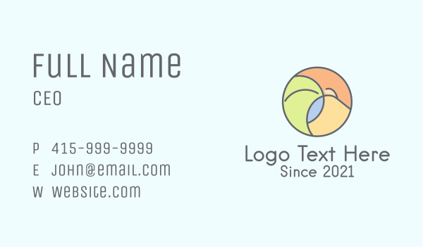 Circle Parrot Badge  Business Card Design Image Preview