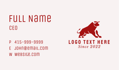 Cowboy Bull Ranch  Business Card Image Preview