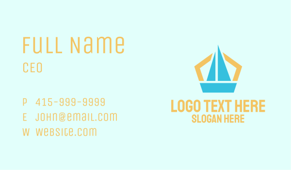 Toy Sail Boat Business Card Design