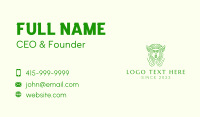 Green Elf Mascot  Business Card Image Preview