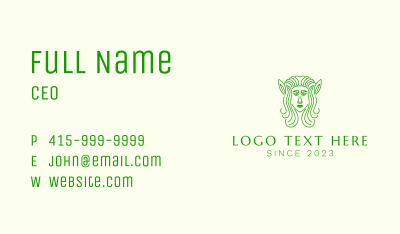 Green Elf Mascot  Business Card Image Preview