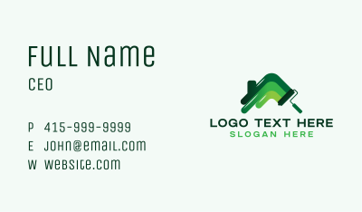 Paint Roller House Business Card Image Preview
