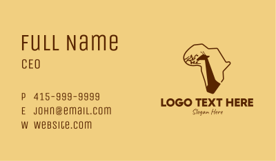 African Giraffe Business Card Image Preview