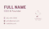 Pink Floral Embroidery  Business Card Image Preview