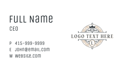 Ornamental Crown Hotel Business Card Image Preview