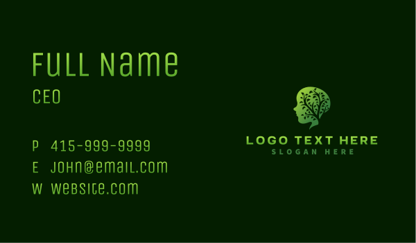Child Tree Head Business Card Design Image Preview