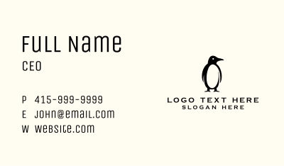 Wild Penguin Sanctuary Business Card Image Preview