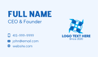 Blue Wind Energy Turbine Business Card Image Preview