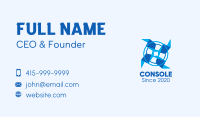 Blue Wind Energy Turbine Business Card Image Preview
