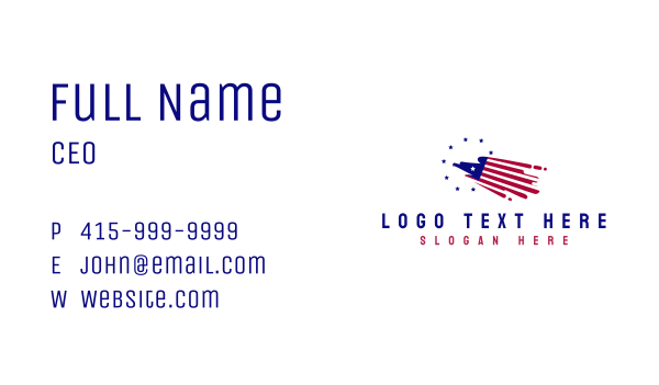 American Eagle Flag Business Card Design Image Preview