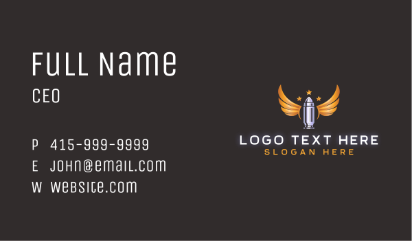 Bullet Wings Ammunition Business Card Design Image Preview