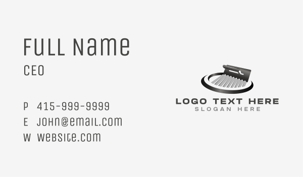 Trowel Masonry Cement Business Card Design Image Preview