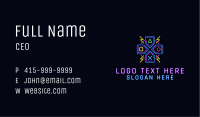 Neon Gaming Controller  Business Card Image Preview