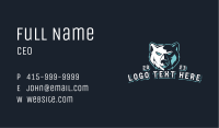 Gaming Polar Bear Business Card Image Preview