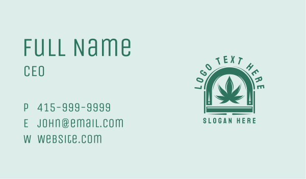 Herbal Marijuana Leaf Business Card Design Image Preview
