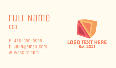 3D Crate Cube Business Card Image Preview