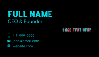 Dark Neon Wordmark Business Card Image Preview