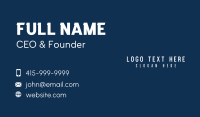 Slim Tall Wordmark Business Card Design