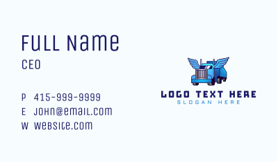 Automotive Truck Wings Business Card Image Preview