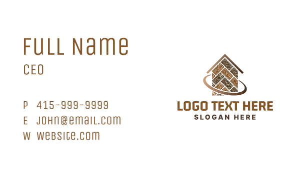 Wooden Tiles Home  Business Card Design Image Preview