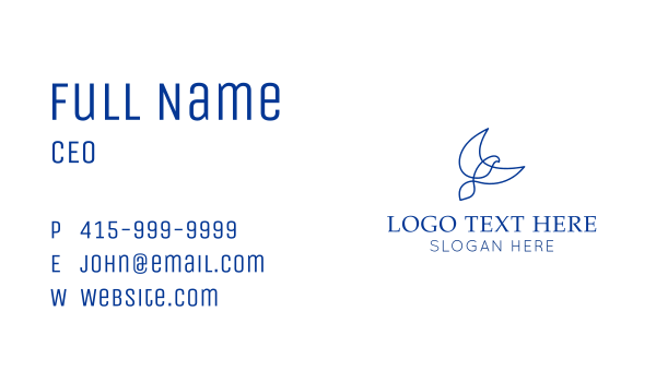 Dove Bird Flying Business Card Design Image Preview