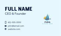 Sunset Sailboat Ocean Business Card Image Preview