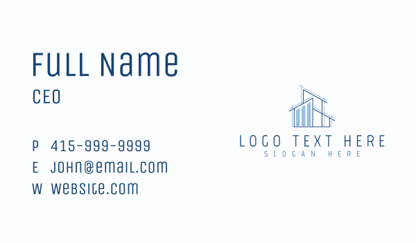 House Blueprint Architect Business Card Design Image Preview